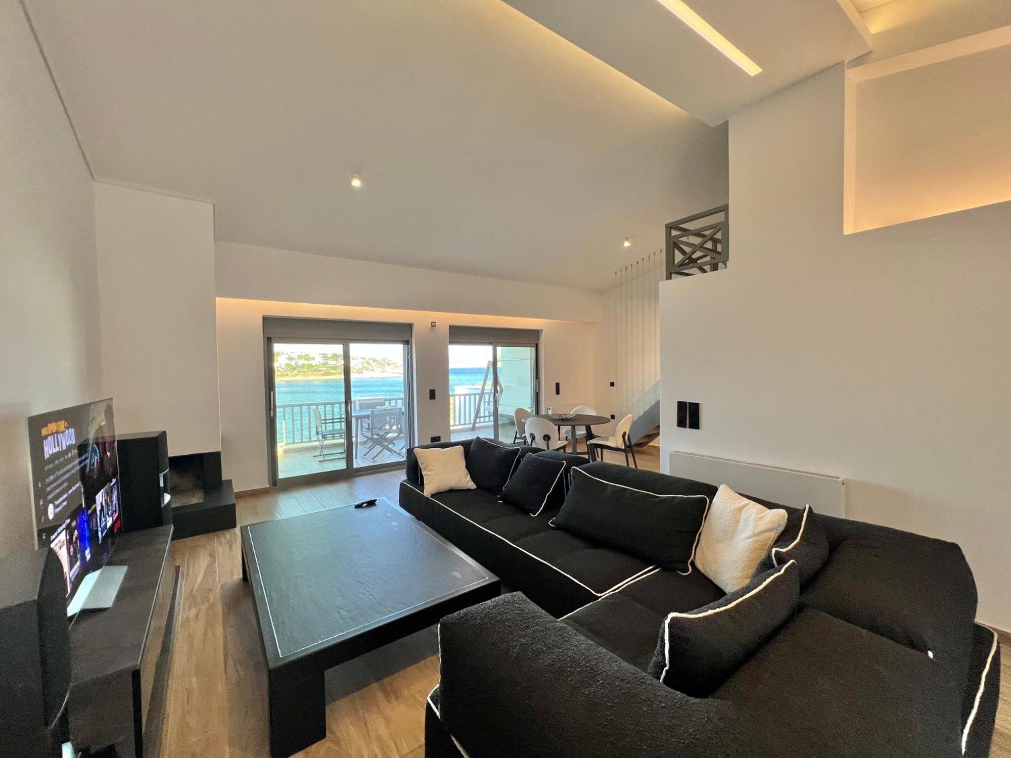 Sounio - Waterfront Luxury Spa Villa Pounta Zeza 170 Sqm On Private Beach Szúnio Kültér fotó